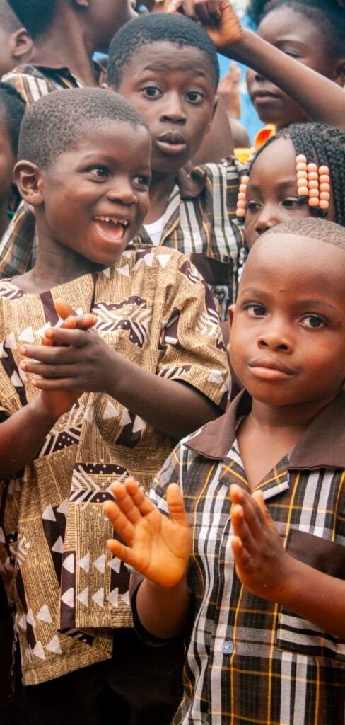 Liberian children celebrating